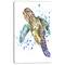 Designart - Blue Sea Turtle - Animal Canvas Art Print